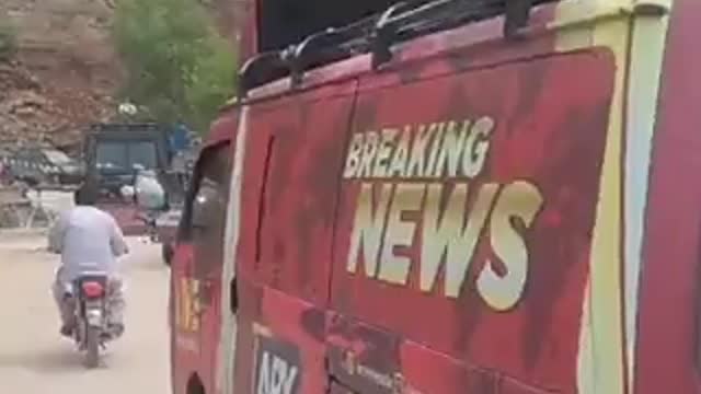 Bani Gala, earlier, Heavy police presence and news vans spotted.