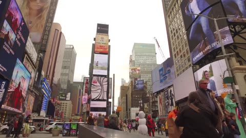 The Busy and Historic Time Square in New York City