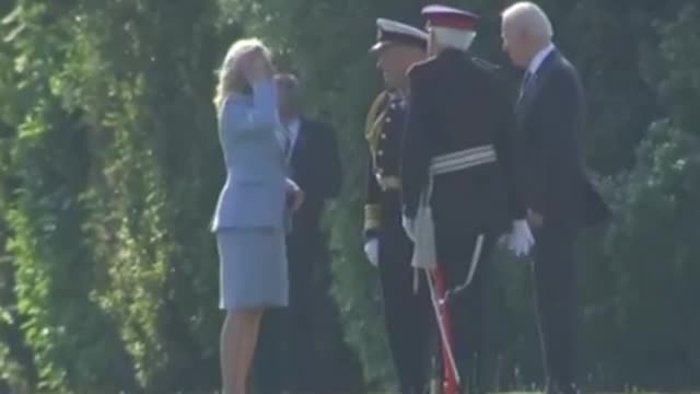 Joe Biden in Windsor castle after visit with Queen Elizabeth II