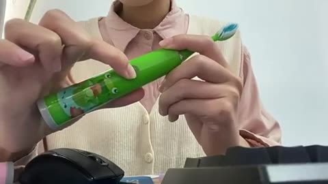 Children Electric Toothbrush Cartoon Kids With Replacement Head Ultrasonic