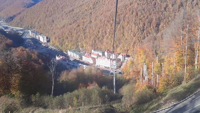 Rosa Khutor, went to the mountains on the lift