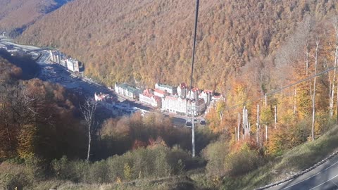 Rosa Khutor, went to the mountains on the lift