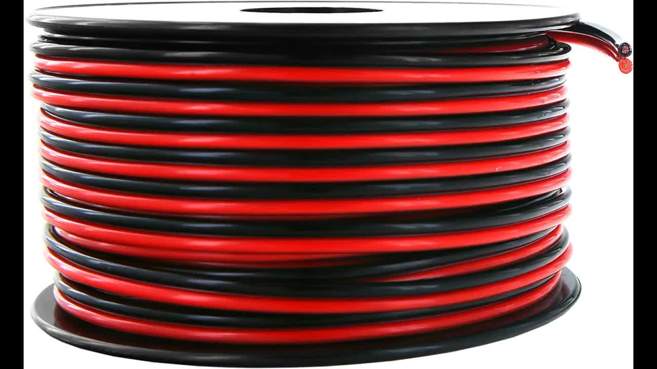 Review: GS Power 18 AWG (American Wire Gauge) 100 FT Red & 100 FT Black Bonded Stranded OFC Zip...