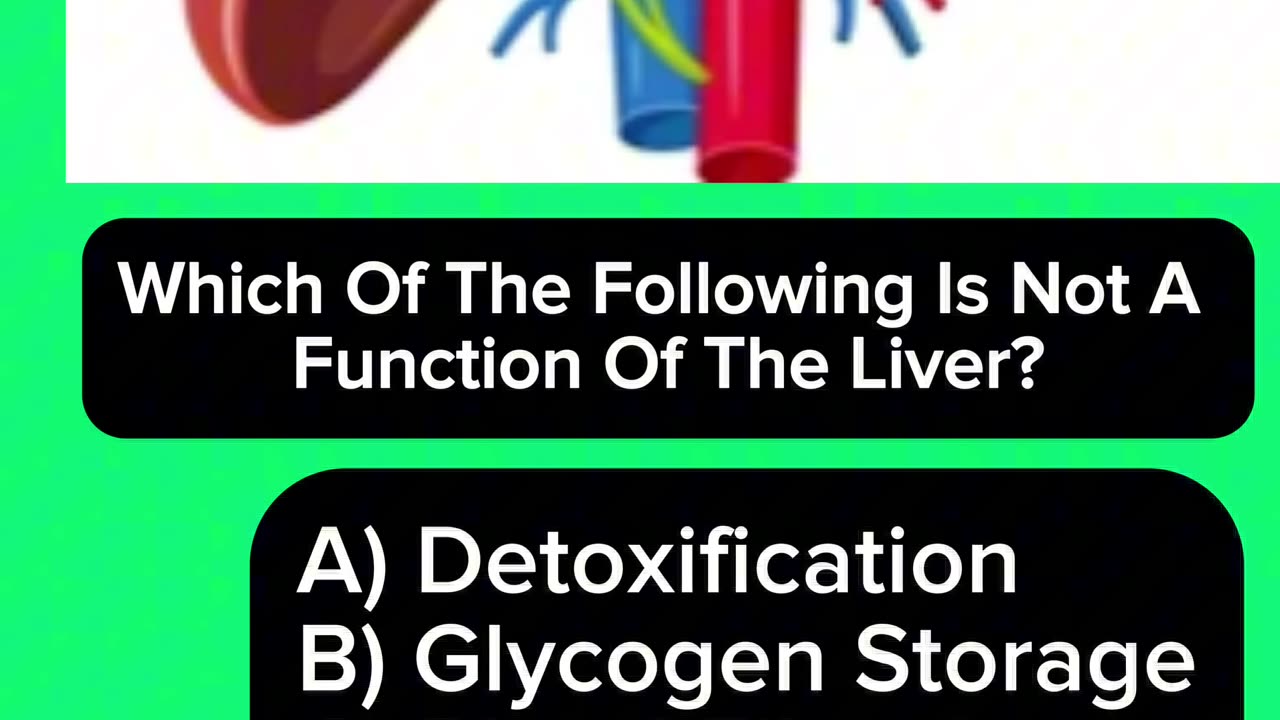 Which of the following is not a function of the liver .Medical video #3Dmedico #medical #liver