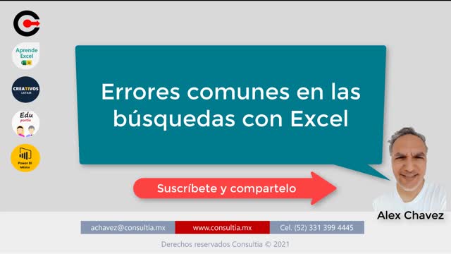 Errores comunes en las búsquedas con Excel