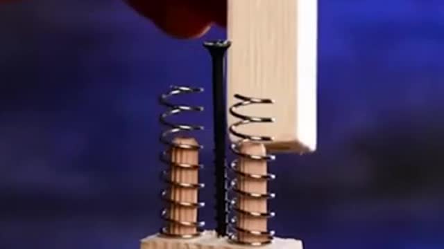 A simple tool made of one nail and two springs