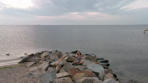 Beautiful Girl Performing Yoga