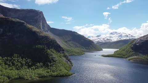 Lake in the Mountains, 4K UHD Short Nature Video.