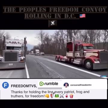 The peoples Freedom convoy rolling in D.C.