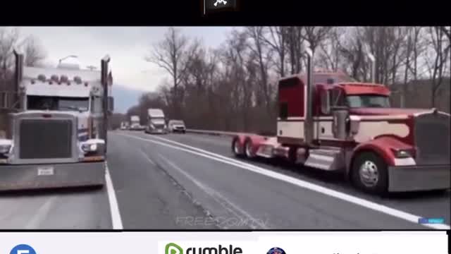The peoples Freedom convoy rolling in D.C.