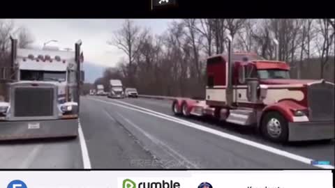The peoples Freedom convoy rolling in D.C.