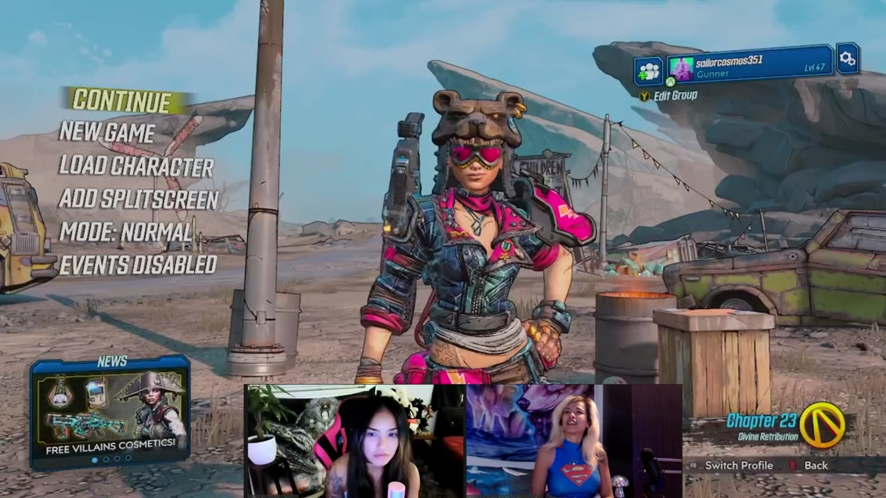 Slaughter SHAFT Shoostings in Borderlands 3 - Sister Gamer Girls as MOZE (gunner) and Amara (siren)