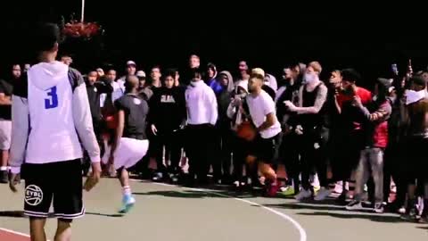 A lot of people watch street basketball