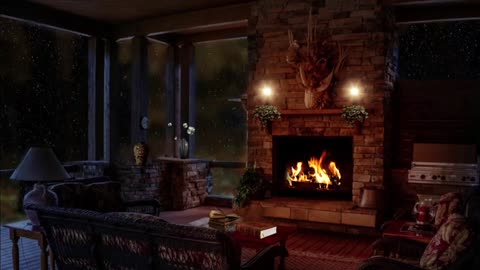 Cozy fireplace- beautiful indoor fire pit