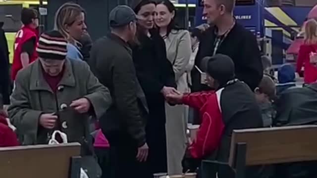 Angelina Jolie visited Lviv railway station