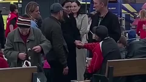 Angelina Jolie visited Lviv railway station