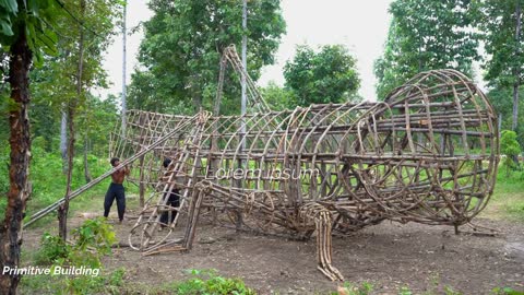 We Build Amazing Locust House In Forest