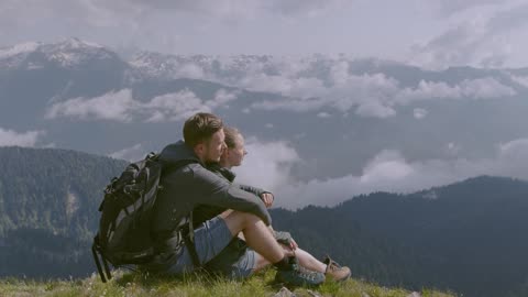 Mountain view stock footage