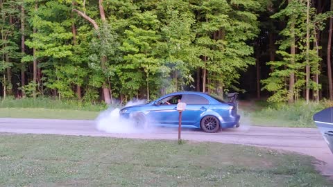 Mitsubishi lancer burnout