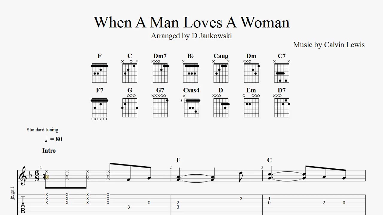 How to play When A Man Loves A Woman