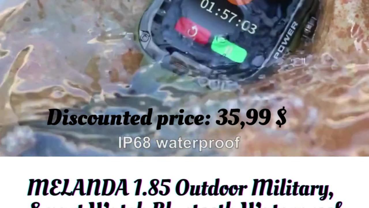 Milanda 1.85 Smart Watch Military Outdoor Bluetooth Waterproof Fitness - Smart Watch