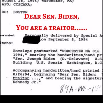 1994 Letter from JFK Jr to Senator Joe Biden