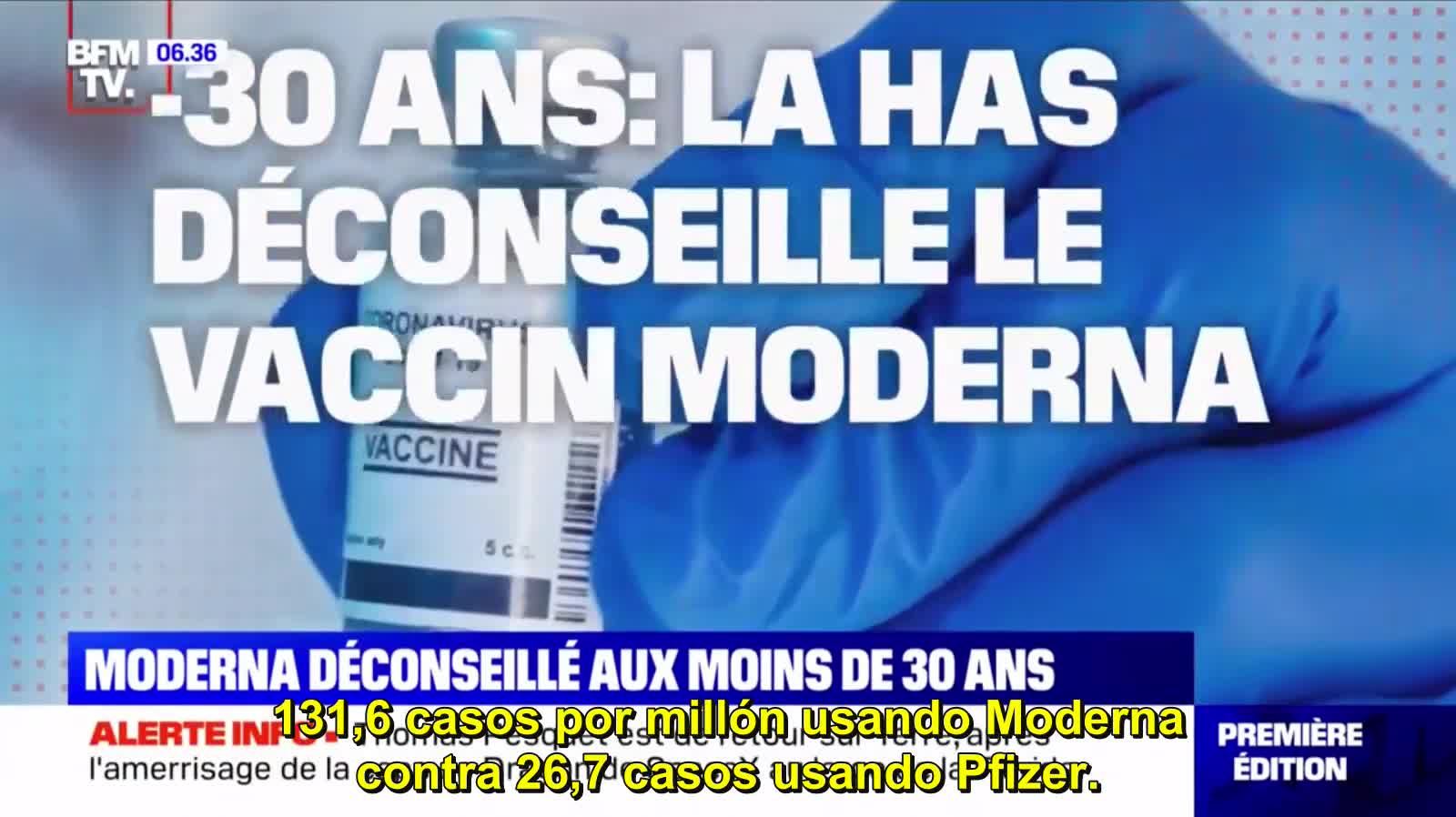 Sanidad francesa desaconseja Moderna por riesgo de miocarditis