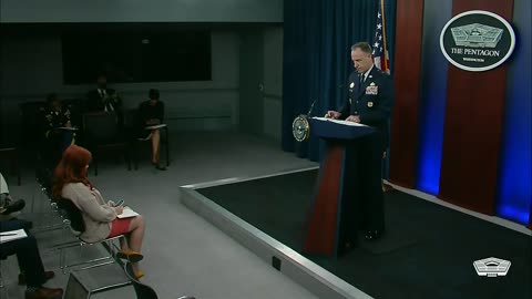 Pentagon Press Secretary Air Force Brig. Gen. Pat Ryder holds a news conference at the Pentagon.