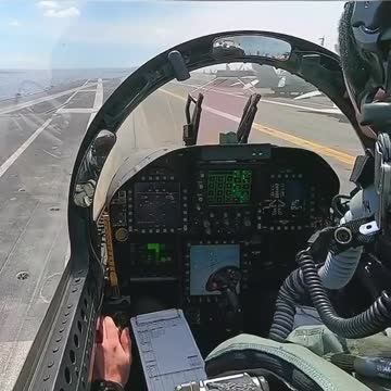 F18 Cockpit Take-off From Aircraft Carrier
