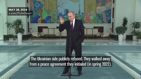 Putin: Russia isn’t refusing to negotiate; it is Ukraine that walked away from peace negotiations