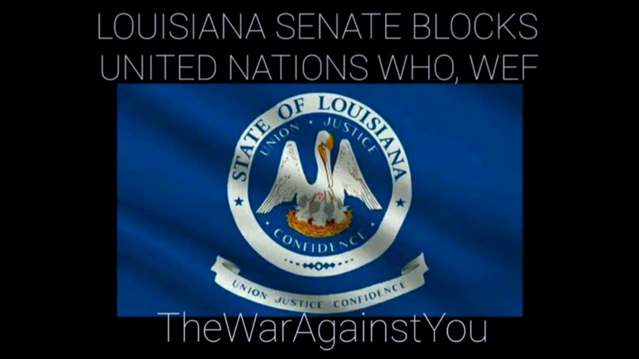Breaking Historic US Louisiana Senate Unanimously End Cooperation with United Nations, World Health Organization and WEF