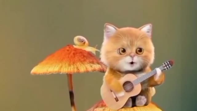 Cat 🐱 Is Playing Guitar & Singing A song On Her way 😍❤️