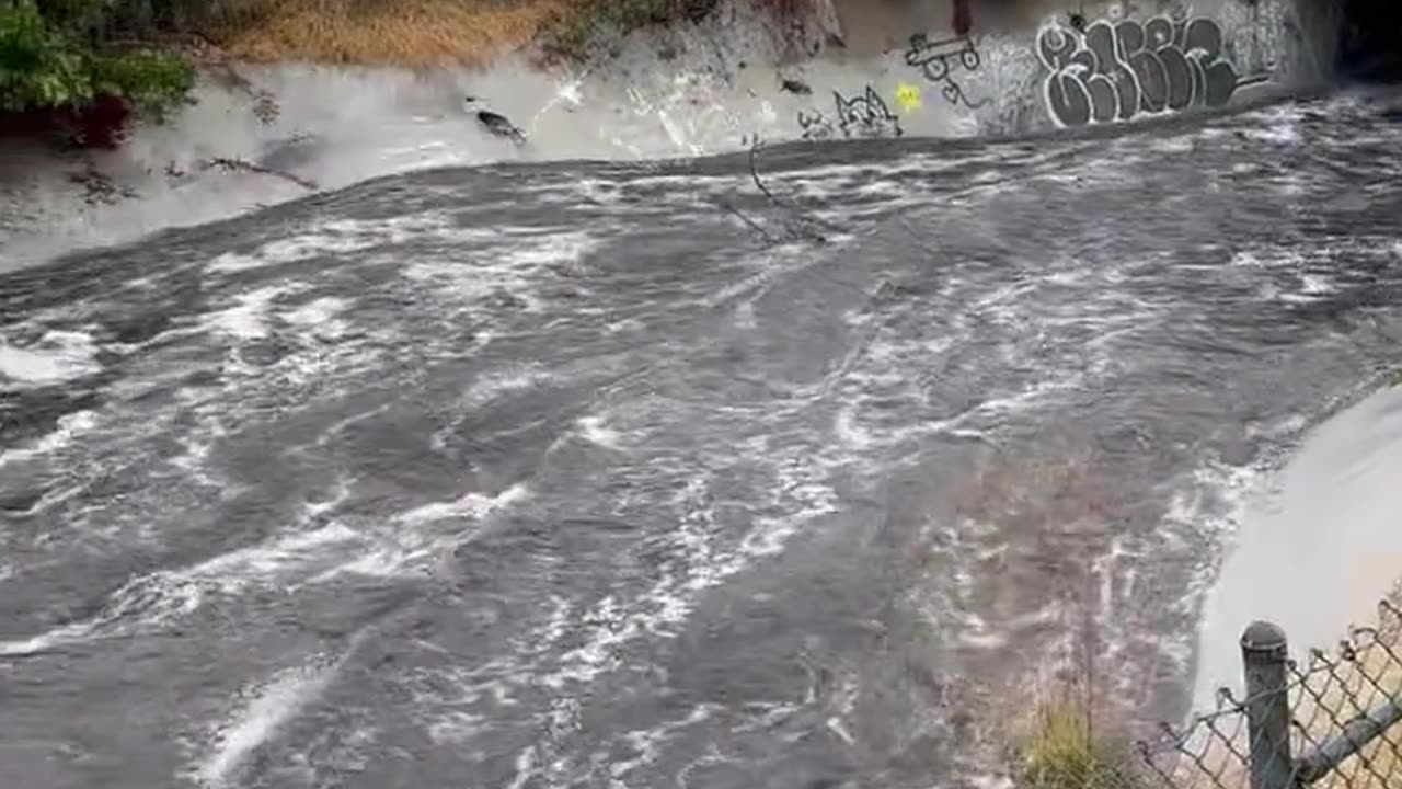 This is a flood control channel near Fairmont Av and Mission Gorge Rd