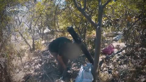 A Mirkva tank being targeted with an “Al-Yassin 105” shell