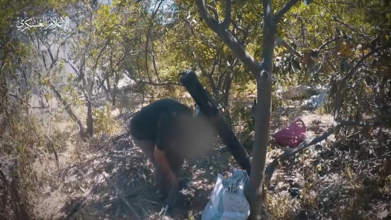 A Mirkva tank being targeted with an “Al-Yassin 105” shell