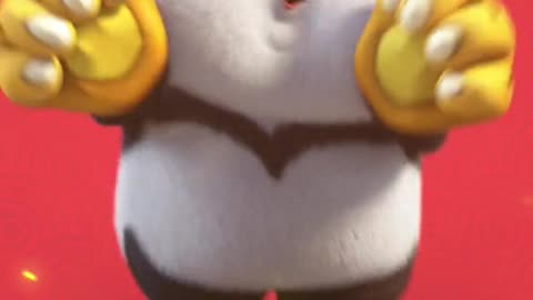Jumping to welcome the God of Wealth-Chinese traditional culture#Panda Funny Anime