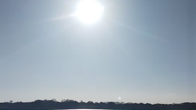 The Sun flashing, artificial sun placed in front of the sun?