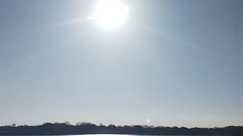 The Sun flashing, artificial sun placed in front of the sun?