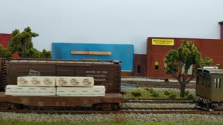 CR&N Boxcab #23 Picking up a cut of cars at the interchange