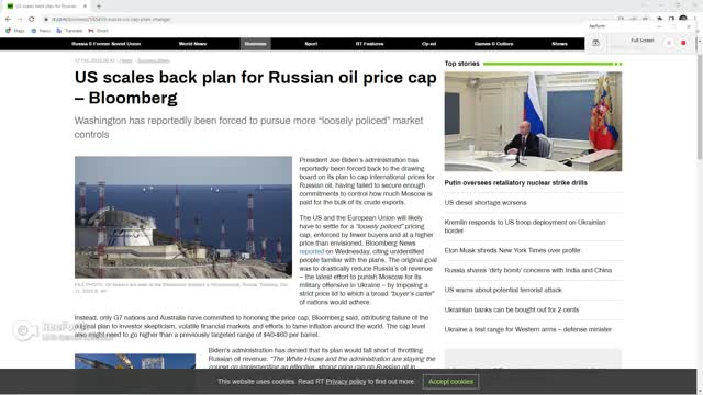 US Fails to Cap Russia Oil