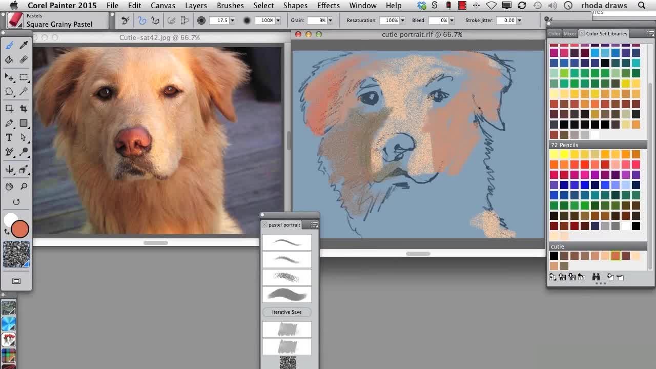 Tutorial from the painting software Corel Painter, part 10.