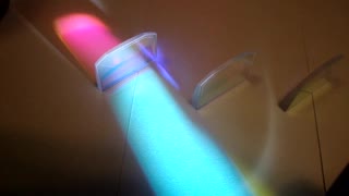 Dichromic lenses from video projector