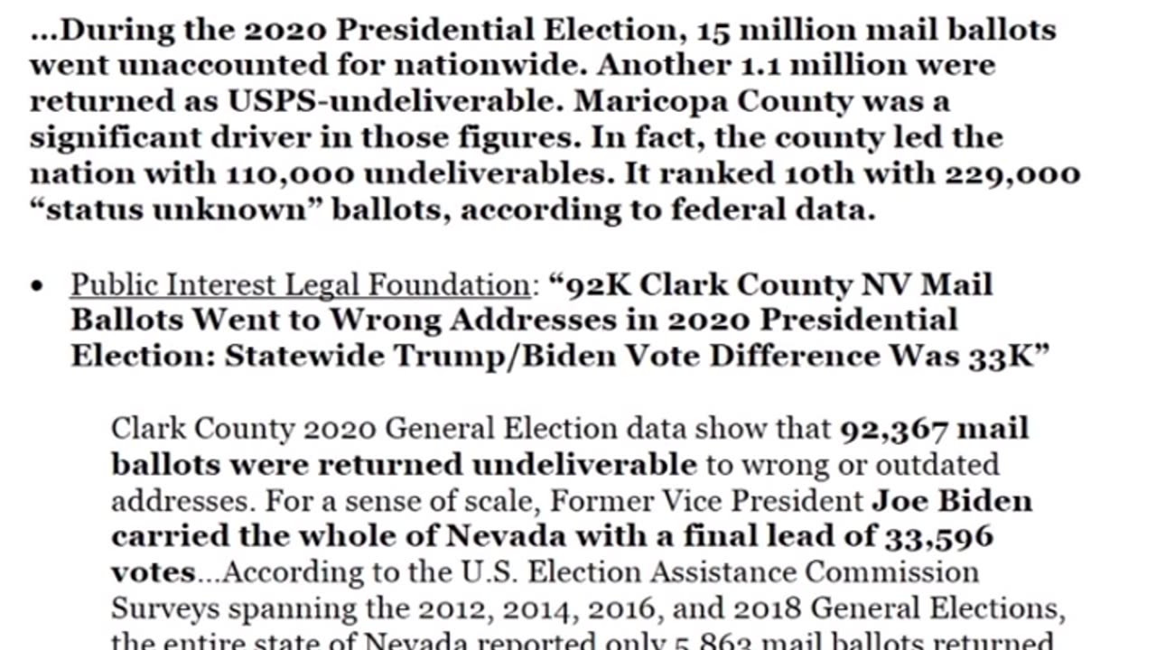 Donald Trump - Rigged & Stolen Election: Mail-In Ballots and Zuckerbucks