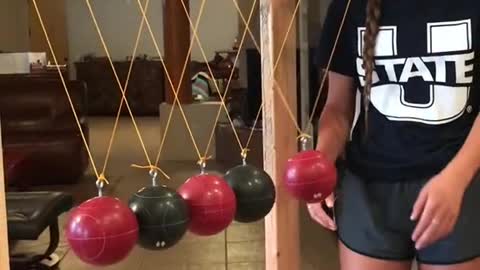 @Vanessalrichards #physics #newtonscradle #scienceexperiments