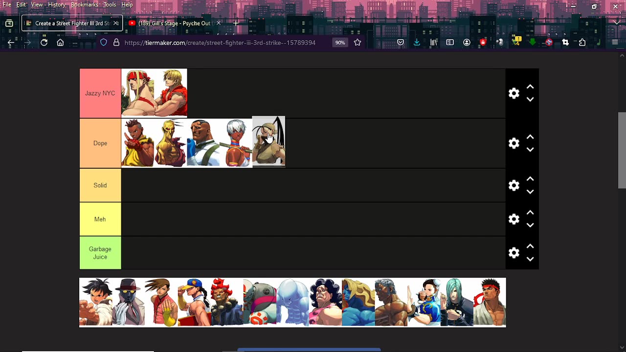 Street Fighter 3 3rd Strike OST Tier List