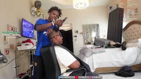 ISHOWSPEED GIVING R9 HAIRCUT TO JAMAL #comedy #ishowspeed #trending