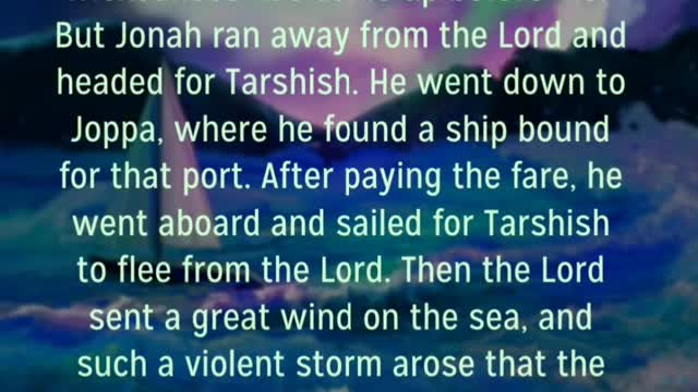 Jonah, running away from God gets time-out in the belly of a whale. Then obeys, but is angry.