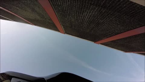 Motorcycle Rider Dodges an Accident on the Highway