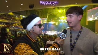 Interview at BKFC DAZN Hollywood with Bryce Hall Bare Knuckle