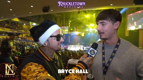 Interview at BKFC DAZN Hollywood with Bryce Hall Bare Knuckle